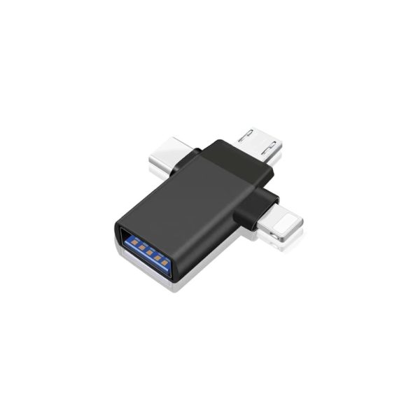 OTG 3 in 1 Micro/Lightning/Type-C to USB 3.0