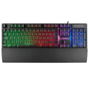 Tastierë Gaming Rampage KB-RX77 Runner – Rainbow LED, Wrist Rest, USB