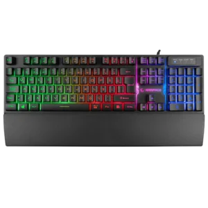 Tastierë Gaming Rampage KB-RX77 Runner – Rainbow LED, Wrist Rest, USB