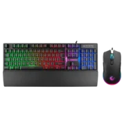 Kombo Gaming Rampage Fortuna V2 – Tastierë + Maus, USB, RGB, E Zezë