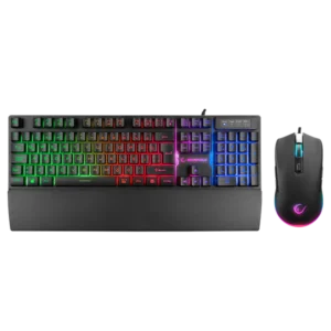 Kombo Gaming Rampage Fortuna V2 – Tastierë + Maus, USB, RGB, E Zezë
